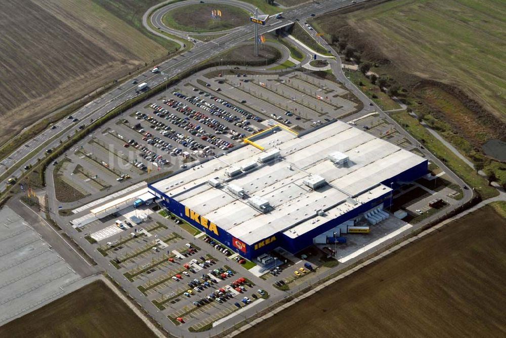 Erfurt von oben - IKEA Einrichtungshaus Erfurt