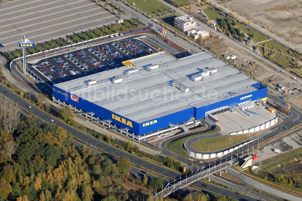 Hannover von oben - IKEA Einrichtungshaus auf dem EXPO-Park-Gelände