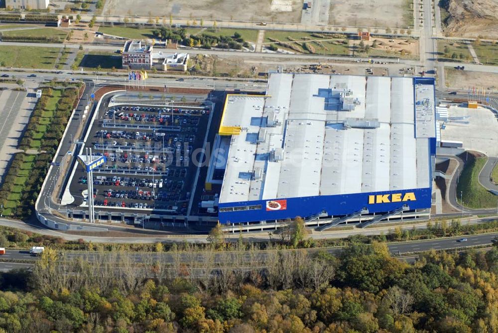 Hannover von oben - IKEA Einrichtungshaus auf dem EXPO-Park-Gelände