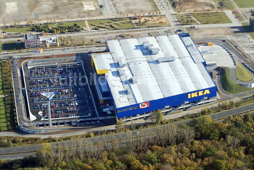 Hannover aus der Vogelperspektive: IKEA Einrichtungshaus auf dem EXPO-Park-Gelände