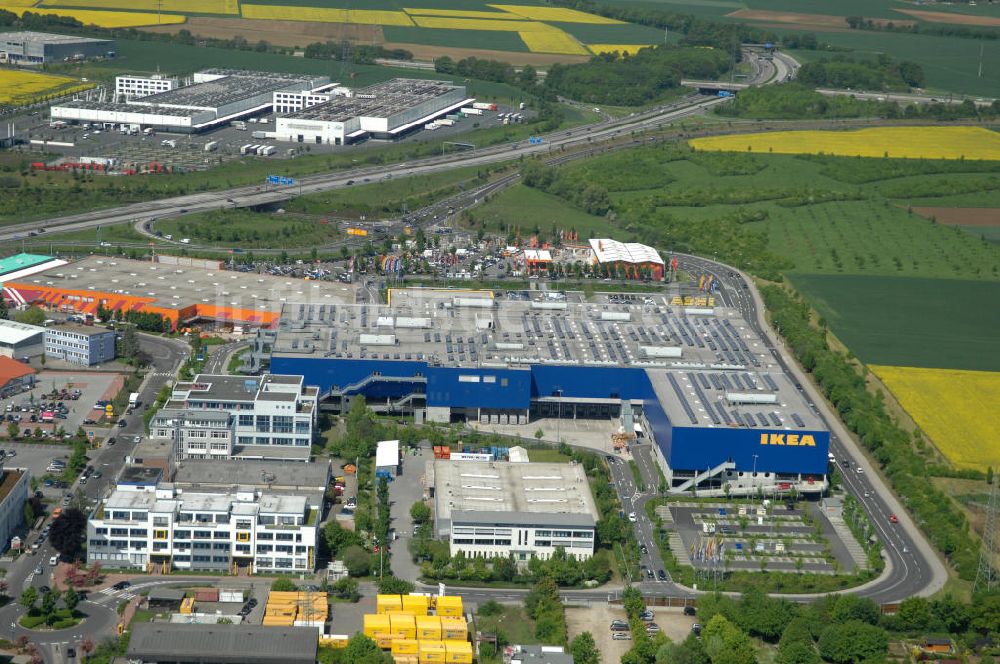 Frankfurt am Main von oben - IKEA Einrichtungshaus in Frankfurt / Main