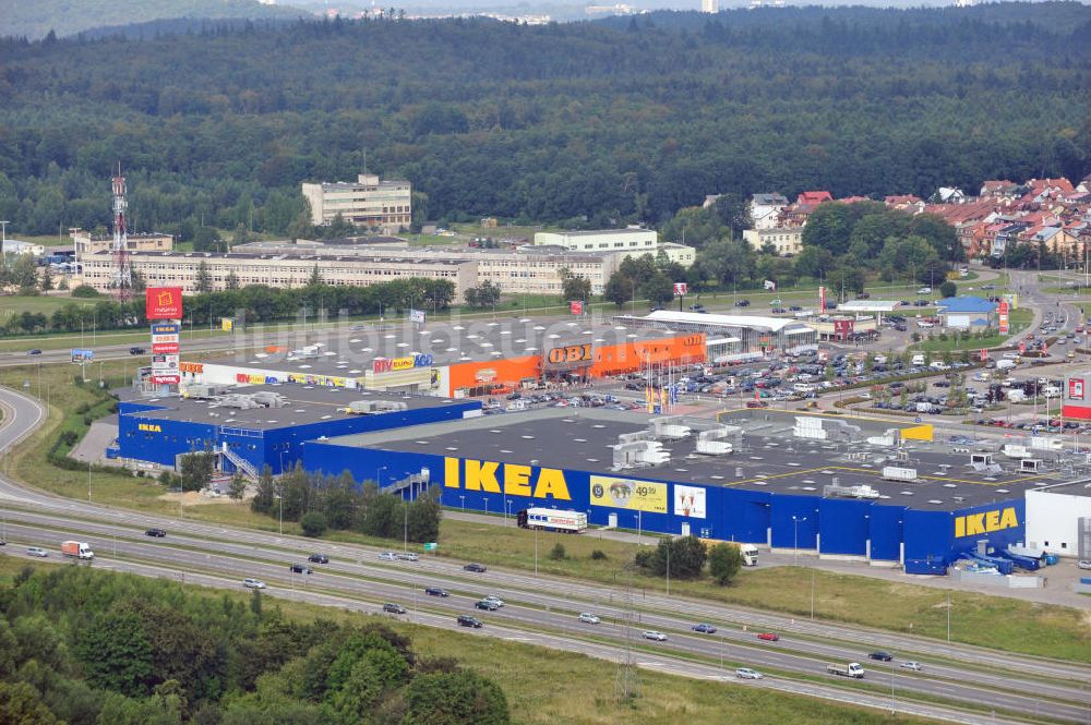 Luftaufnahme Danzig / Gdansk - IKEA Einrichtungshaus im Gewerbegebiet in Danzig, Polen