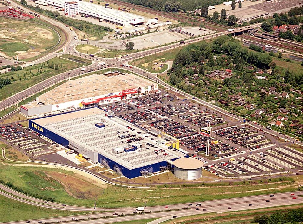 Hamburg - Moorfleet von oben - IKEA-Einrichtungshaus in Hamburg - Moorfleet an der Autobahnabfahrt Moorfleet (E22)