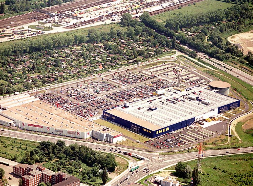 Luftbild Hamburg - Moorfleet - IKEA-Einrichtungshaus in Hamburg - Moorfleet an der Autobahnabfahrt Moorfleet (E22)