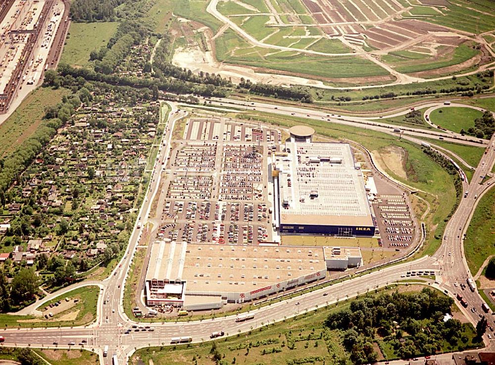 Hamburg - Moorfleet von oben - IKEA-Einrichtungshaus in Hamburg - Moorfleet an der Autobahnabfahrt Moorfleet (E22)