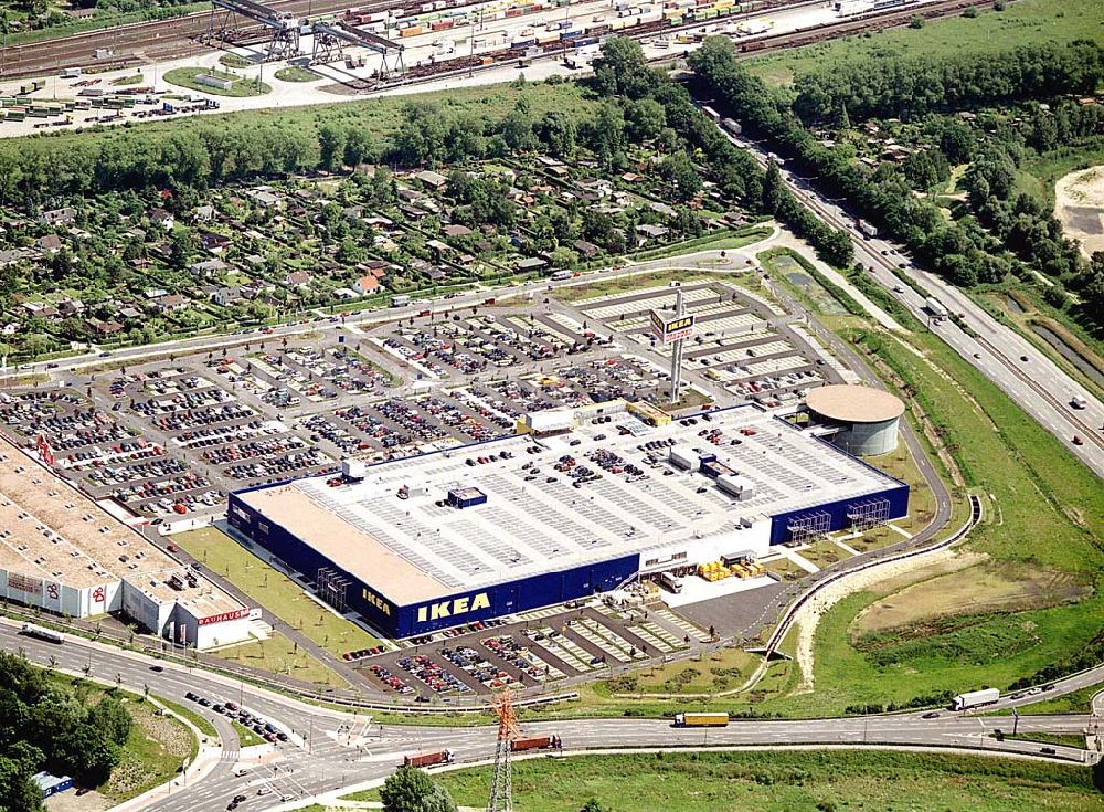 Luftaufnahme Hamburg - Moorfleet - IKEA-Einrichtungshaus in Hamburg - Moorfleet an der Autobahnabfahrt Moorfleet (E22)