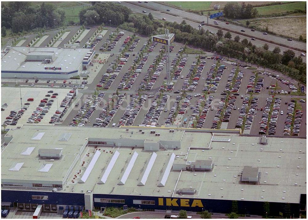 Wallau von oben - IKEA Einrichtungshaus Hanau