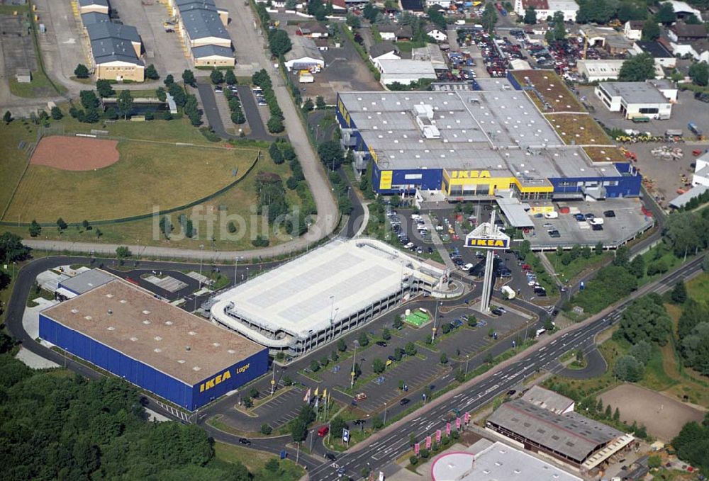 Hanau / Hessen von oben - IKEA-Einrichtungshaus Hanau