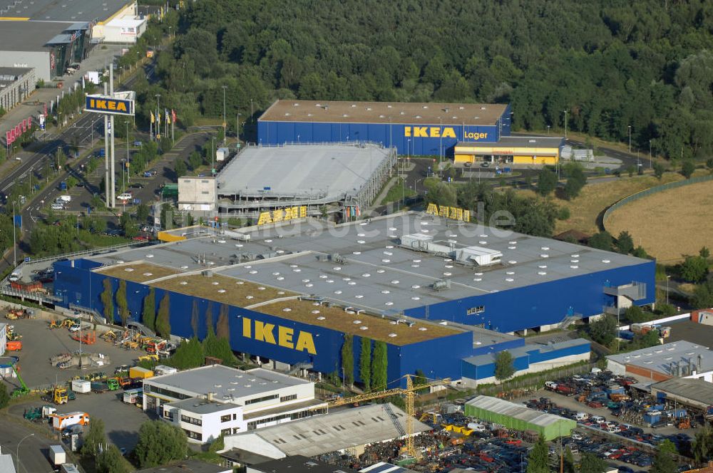 Hanau aus der Vogelperspektive: IKEA Einrichtungshaus in Hanau