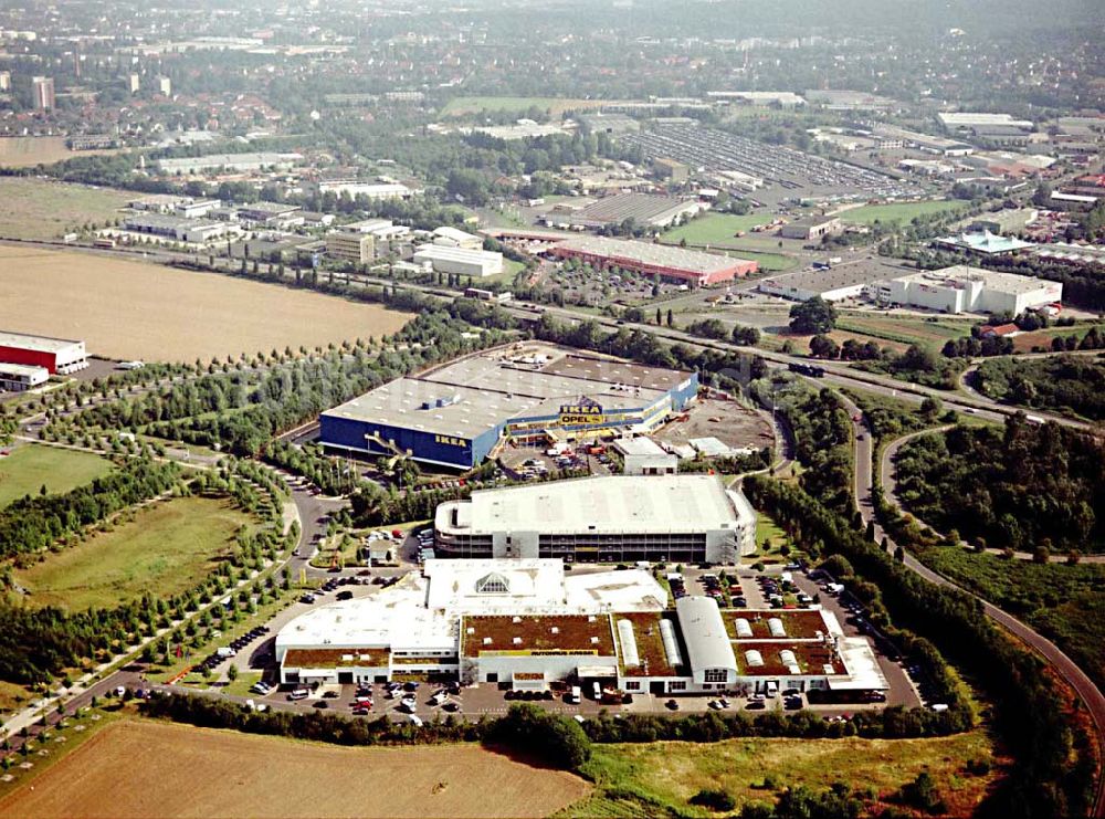 Luftbild Kassel / Hessen - IKEA-Einrichtungshaus Kassel an der Bundesautobahn A49/ Konrad-Zuse Straße/ Heinrich-Herz Straße