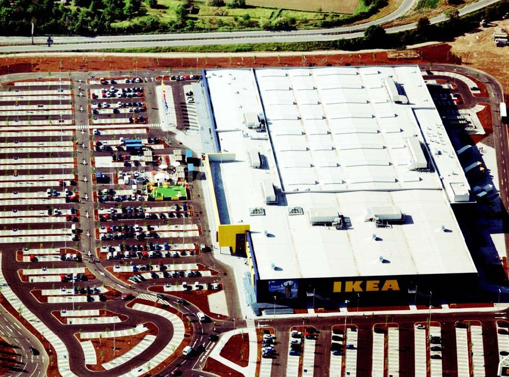 Mannheim von oben - IKEA Einrichtungshaus Mannheim