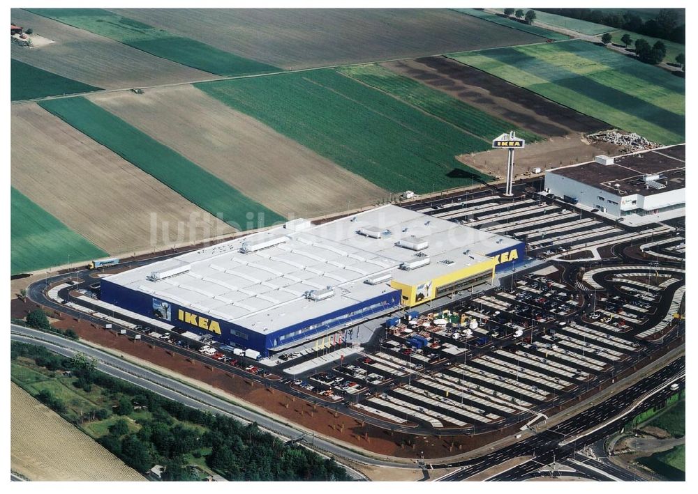 Mannheim von oben - IKEA Einrichtungshaus Mannheim