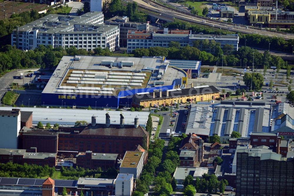 Luftbild Berlin - IKEA Einrichtungshaus / Möbelhaus in Berlin - Tempelhof