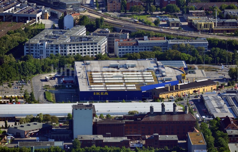 Luftaufnahme Berlin - IKEA Einrichtungshaus / Möbelhaus in Berlin - Tempelhof