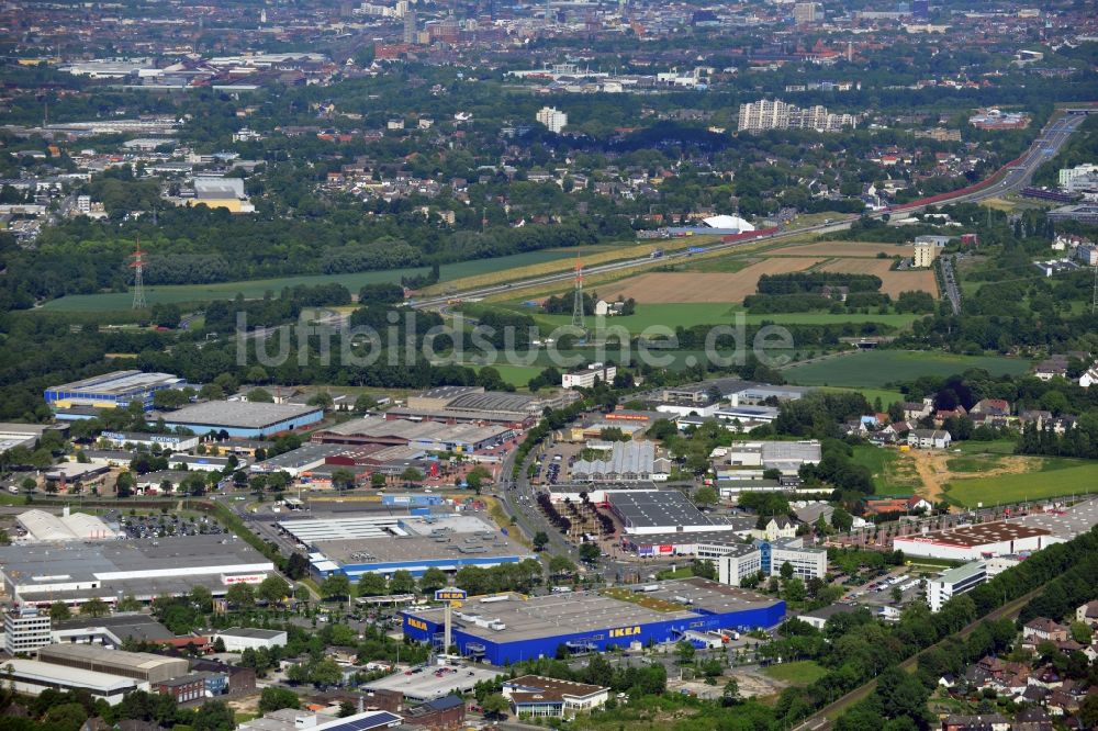 Luftaufnahme Dortmund - IKEA Einrichtungshaus / Möbelhaus in Dortmund im Bundesland Nordrhein-Westfalen