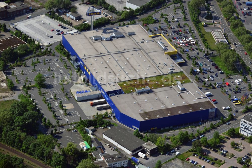 Dortmund von oben - IKEA Einrichtungshaus / Möbelhaus in Dortmund im Bundesland Nordrhein-Westfalen