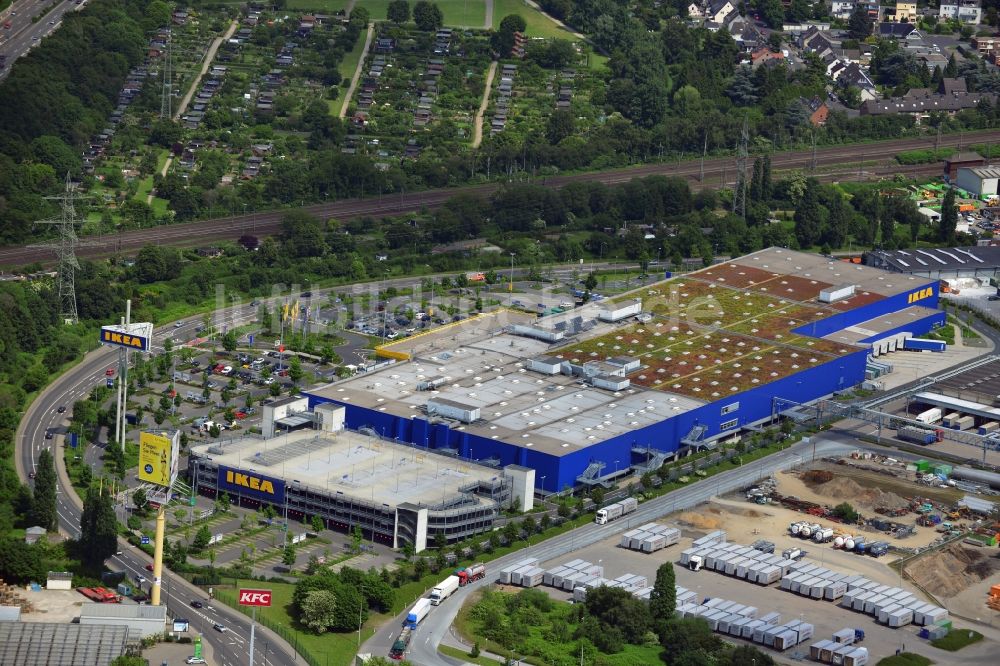 Düsseldorf aus der Vogelperspektive: IKEA Einrichtungshaus / Möbelhaus in Düsseldorf im Bundesland Nordrhein-Westfalen