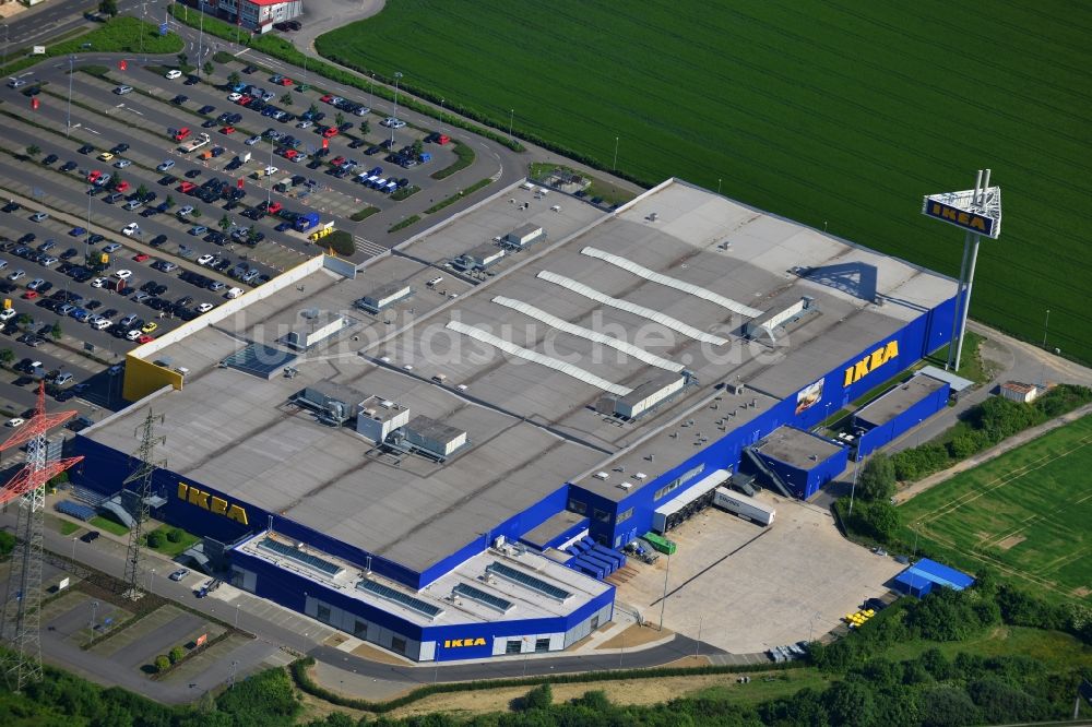 Kamen von oben - IKEA Einrichtungshaus / Möbelhaus in Kamen im Bundesland Nordrhein-Westfalen