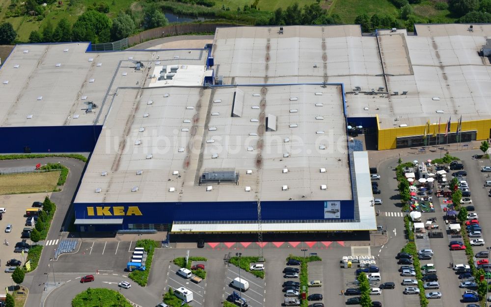 Luftbild Saarlouis - IKEA Einrichtungshaus / Möbelhaus in Saarlouis im Saarland