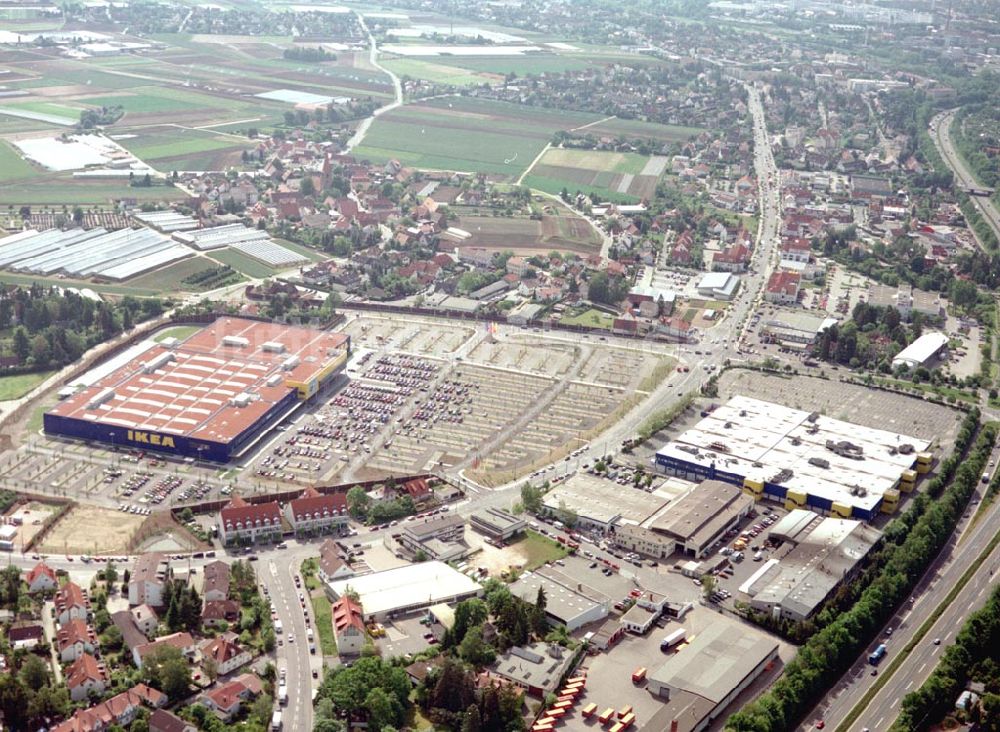 Luftaufnahme Fürth / Bayern - IKEA-Einrichtungshaus in Nürnberg