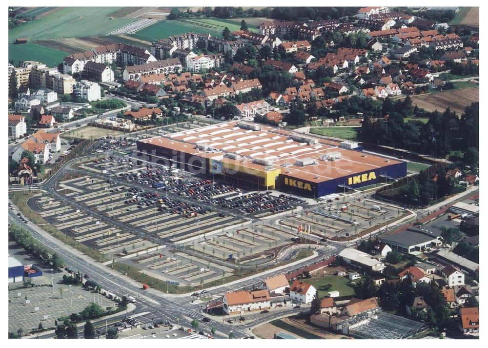 Luftaufnahme Fürth / Bayern - IKEA-Einrichtungshaus in Nürnberg