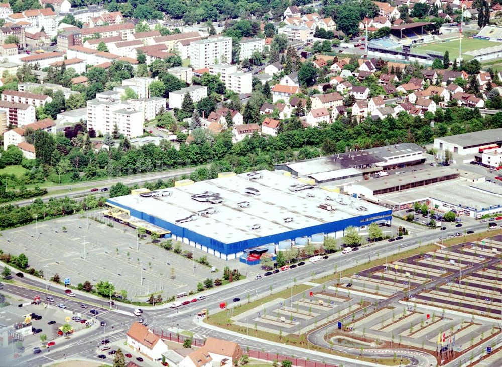 Fürth / Bayern von oben - IKEA-Einrichtungshaus in Nürnberg