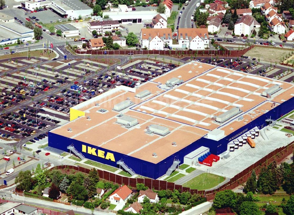 Fürth / Bayern aus der Vogelperspektive: IKEA-Einrichtungshaus in Nürnberg