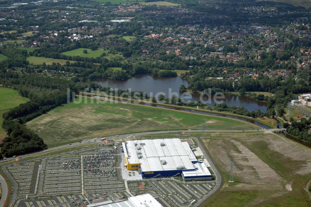 Oldenburg aus der Vogelperspektive: IKEA Einrichtungshaus in Oldenburg