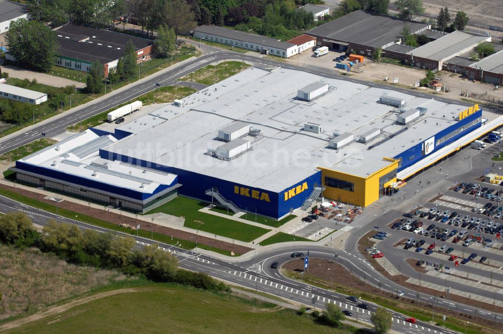 Rostock aus der Vogelperspektive: IKEA Einrichtungshaus Rostock