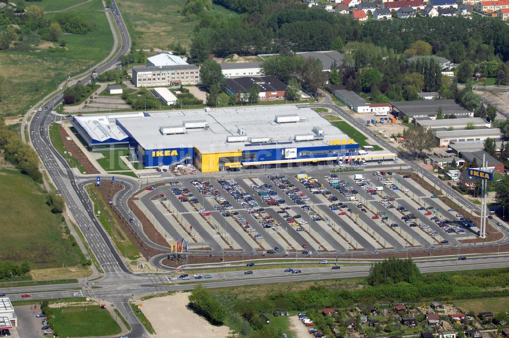 Rostock von oben - IKEA Einrichtungshaus Rostock