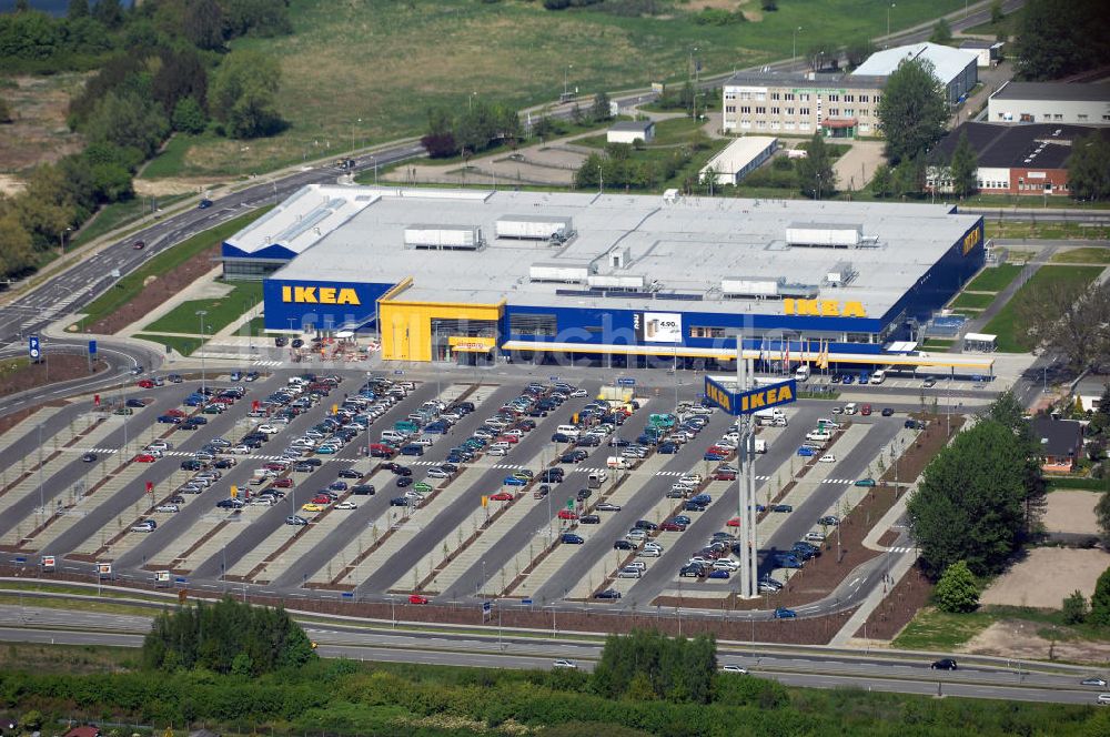 Rostock von oben - IKEA Einrichtungshaus Rostock