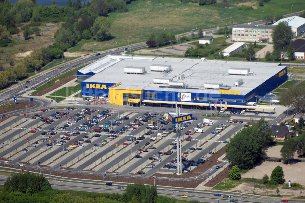 Rostock aus der Vogelperspektive: IKEA Einrichtungshaus Rostock