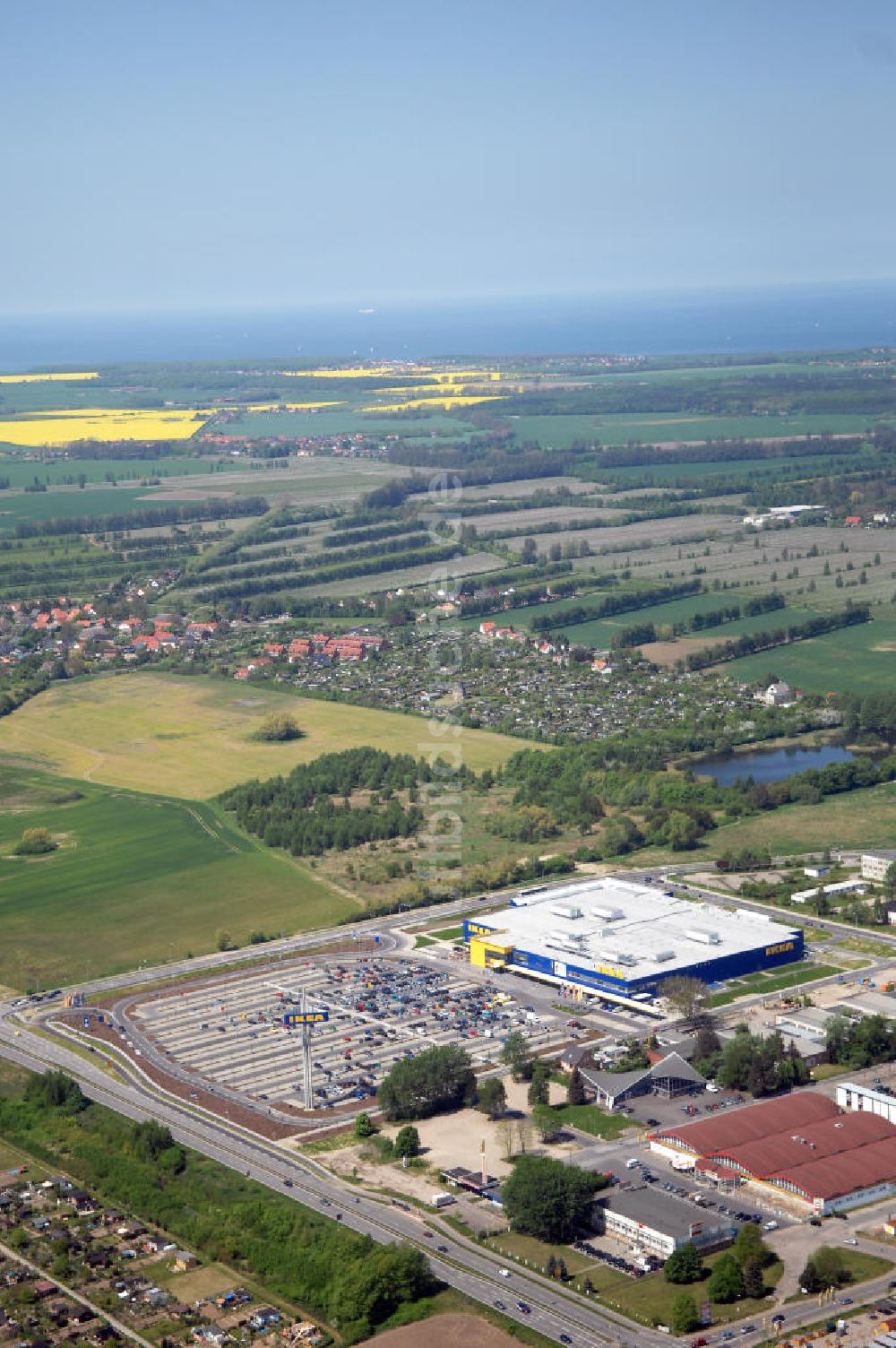 Luftaufnahme Rostock - IKEA Einrichtungshaus Rostock