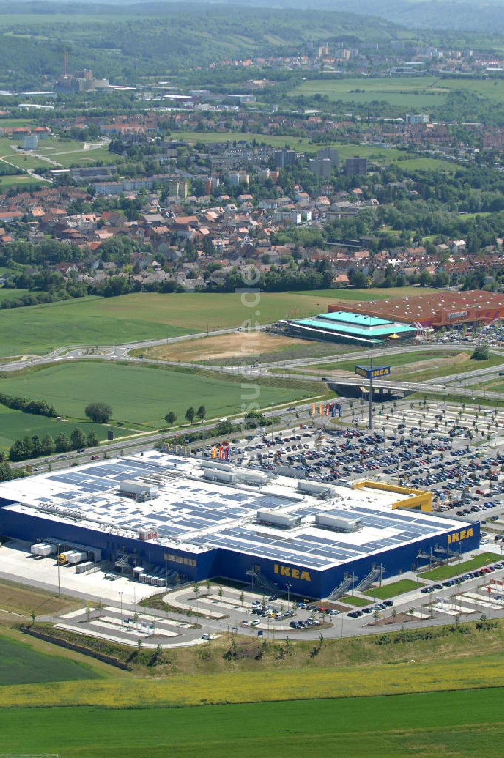 Luftbild Würzburg - IKEA - Einrichtungshaus Würzburg