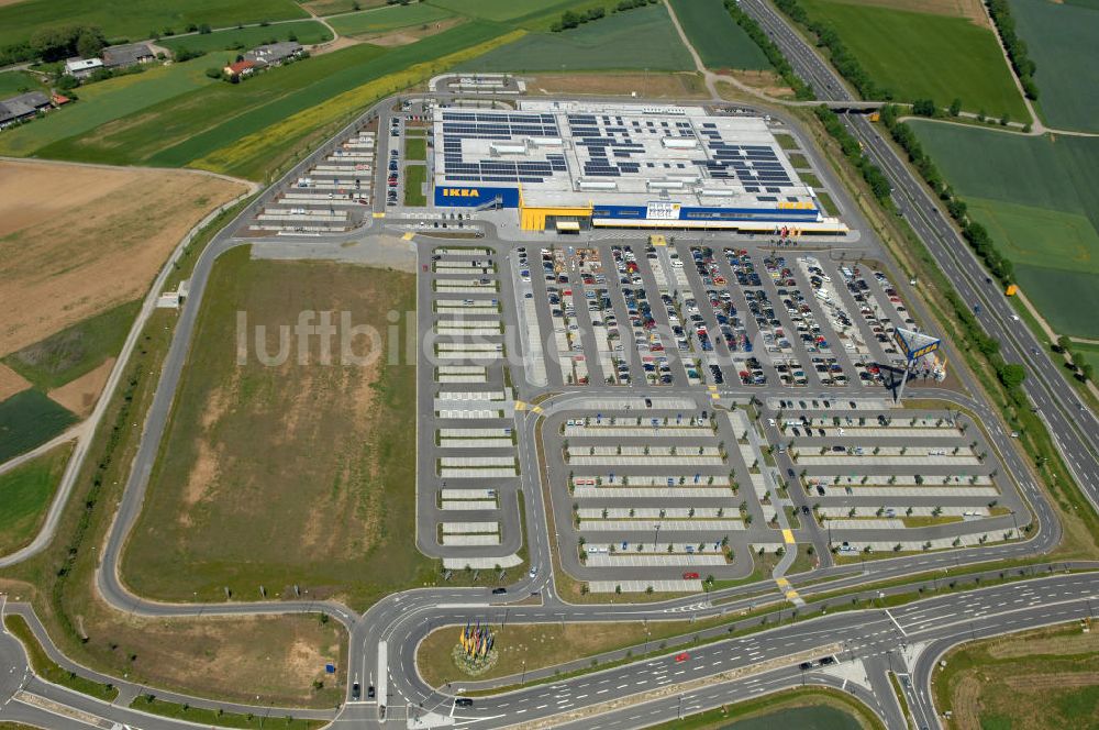 Würzburg aus der Vogelperspektive: IKEA - Einrichtungshaus Würzburg