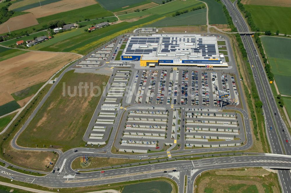 Luftaufnahme Würzburg - IKEA - Einrichtungshaus Würzburg