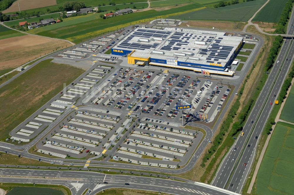 Würzburg von oben - IKEA - Einrichtungshaus Würzburg