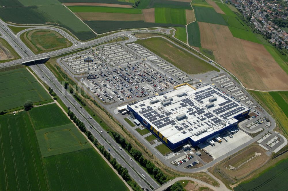 Luftbild Würzburg - IKEA - Einrichtungshaus Würzburg