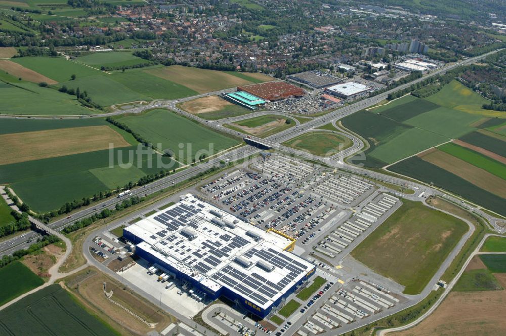 Würzburg von oben - IKEA - Einrichtungshaus Würzburg