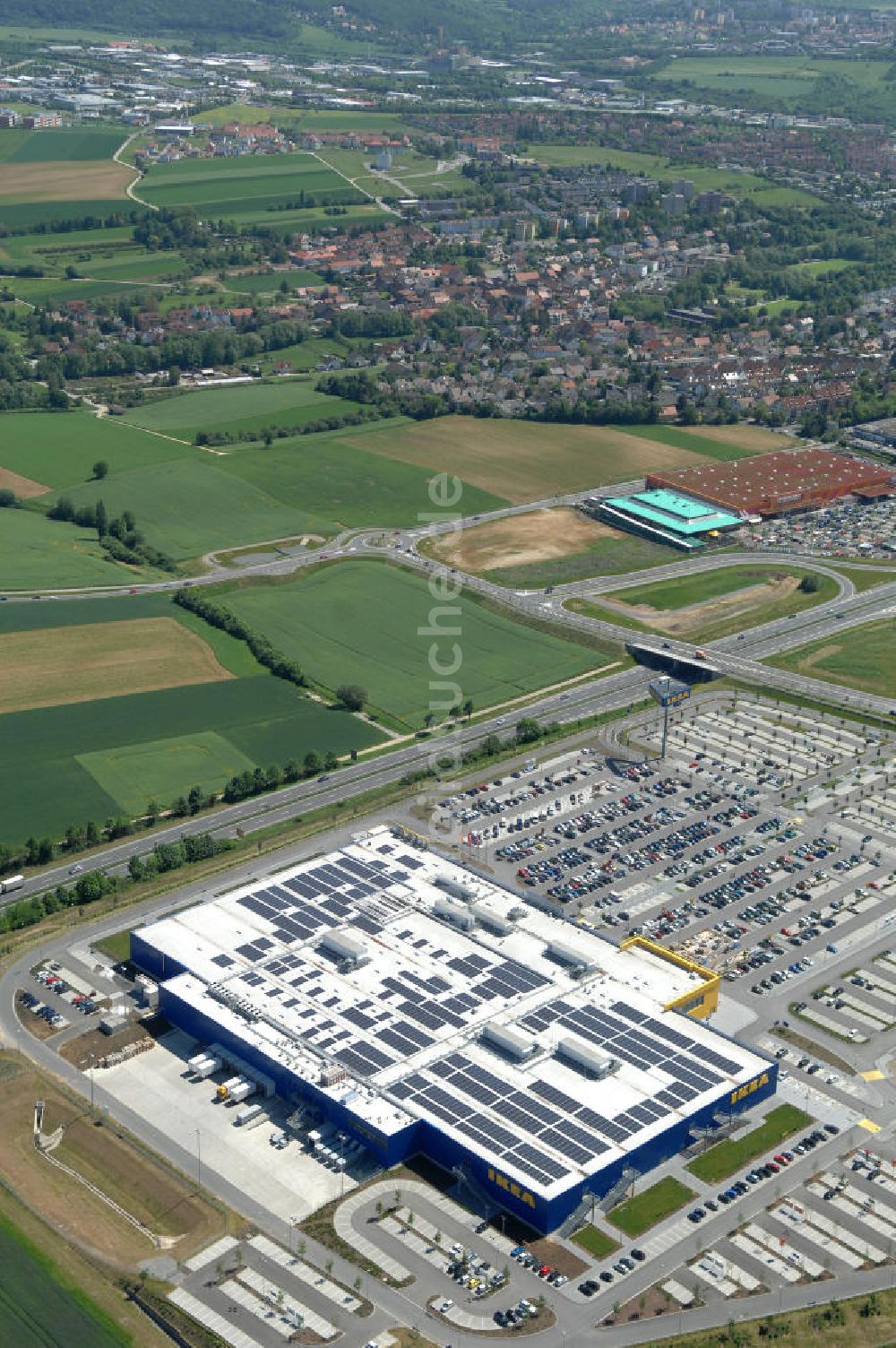 Luftbild Würzburg - IKEA - Einrichtungshaus Würzburg