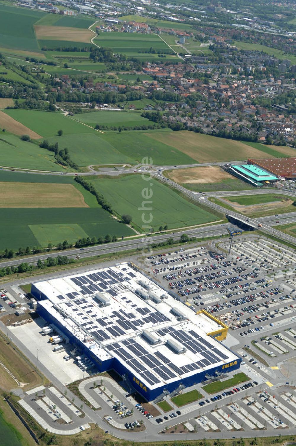 Luftaufnahme Würzburg - IKEA - Einrichtungshaus Würzburg