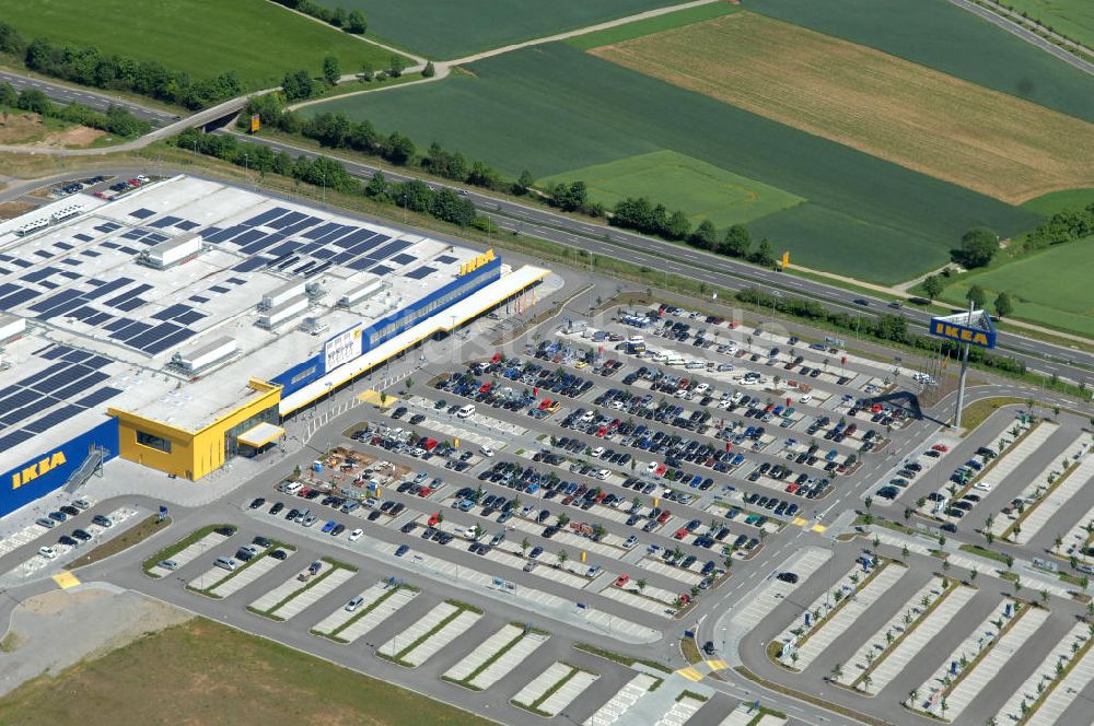 Würzburg aus der Vogelperspektive: IKEA - Einrichtungshaus Würzburg