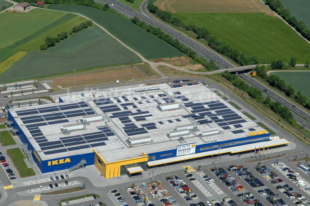 Luftbild Würzburg - IKEA - Einrichtungshaus Würzburg