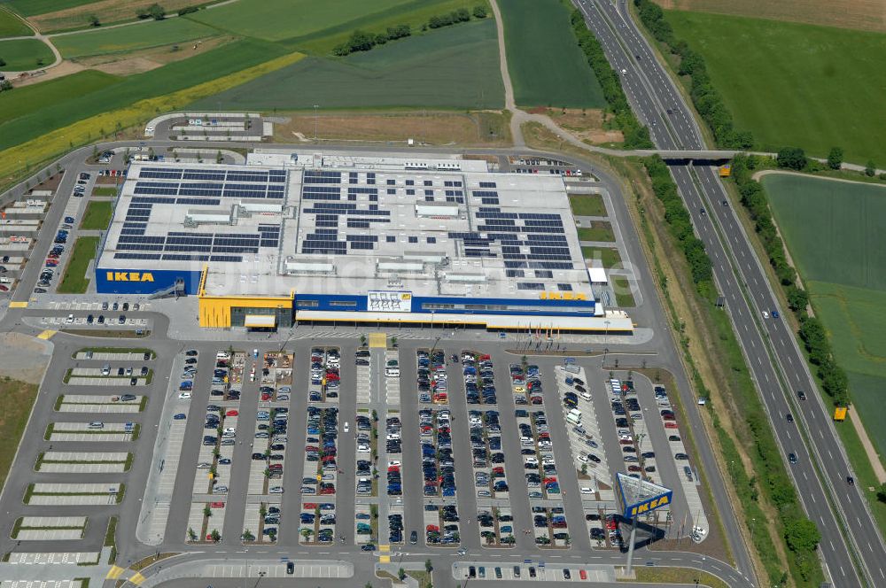 Würzburg von oben - IKEA - Einrichtungshaus Würzburg