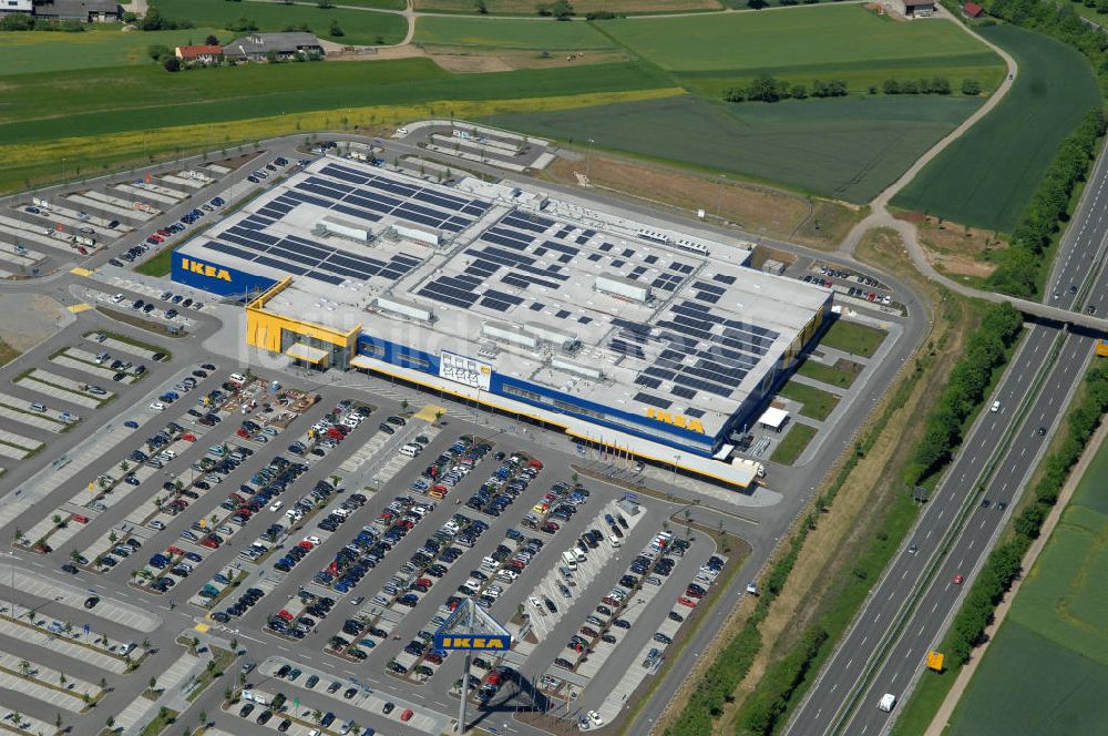 Würzburg aus der Vogelperspektive: IKEA - Einrichtungshaus Würzburg