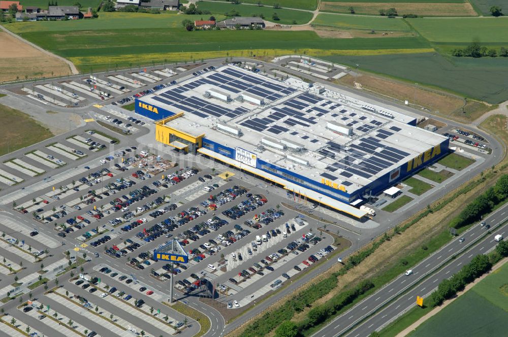 Luftbild Würzburg - IKEA - Einrichtungshaus Würzburg