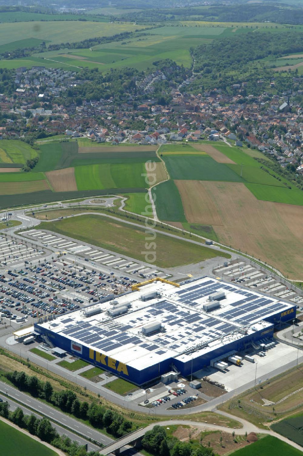 Würzburg von oben - IKEA - Einrichtungshaus Würzburg