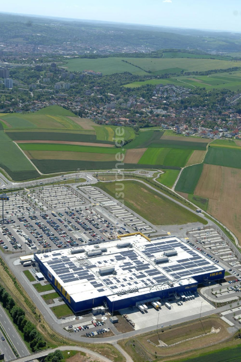 Würzburg aus der Vogelperspektive: IKEA - Einrichtungshaus Würzburg