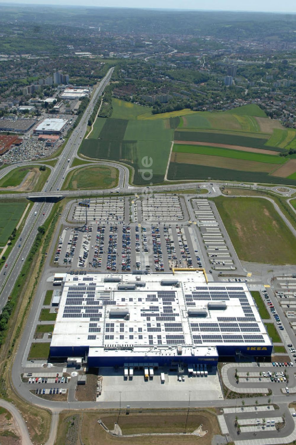 Luftbild Würzburg - IKEA - Einrichtungshaus Würzburg