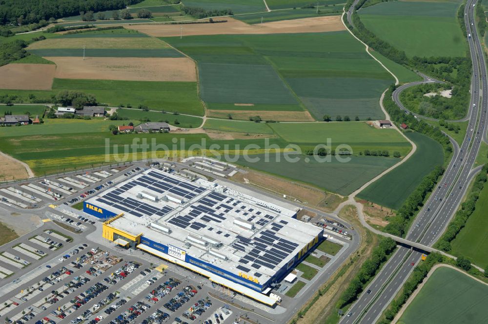 Luftaufnahme Würzburg - IKEA - Einrichtungshaus Würzburg